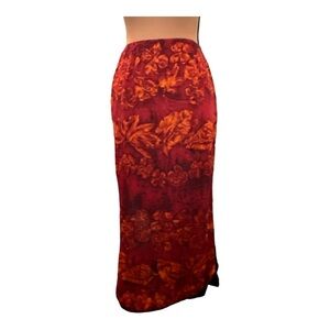TAPP NY 100% Silk Floral Maxi Skirt Size 6  #G18